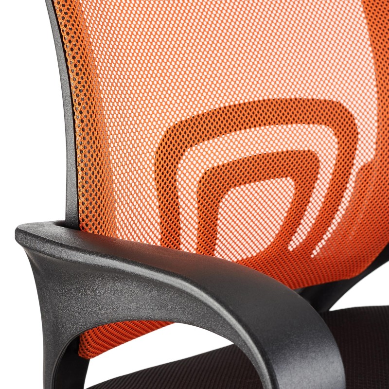 Silla de oficina SEUL con asiento acolchado, en negro