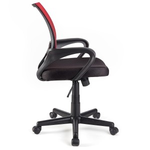 Silla de oficina SEUL con asiento acolchado, en negro