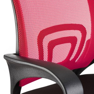 Silla de oficina SEUL con asiento acolchado, en negro