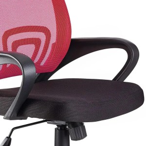 Silla de oficina SEUL con asiento acolchado, en negro