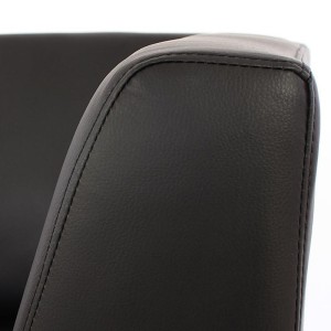 Sofá 1 plaza LYON, Gran Diseño y Confort, en piel negra