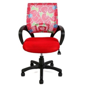 Silla de oficina VISTO JUNIOR diseño juvenil, asiento acolchado, en rojo