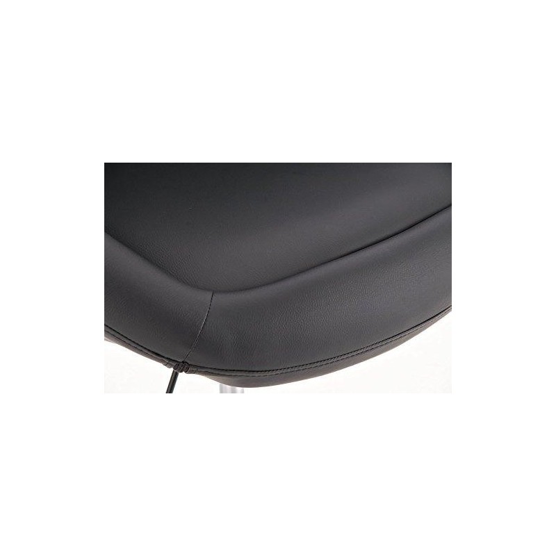 Silla de Diseño VIENA, acolchado, estructura metálica, en piel negro