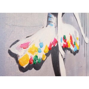 Cuadro BALLET 120x85x3,5 cm, pintado a mano al óleo