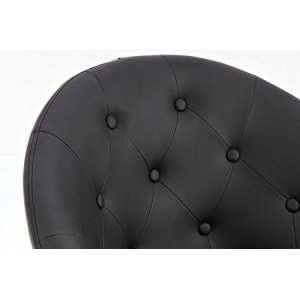 Silla de Diseño VIENA, acolchado, estructura metálica, en piel negro