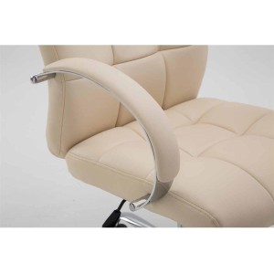 Sillón de oficina LISBOA, estrucuta metálica, en piel color Negro