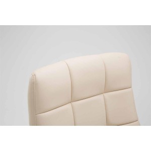 Sillón de oficina LISBOA, estrucuta metálica, en piel color Negro