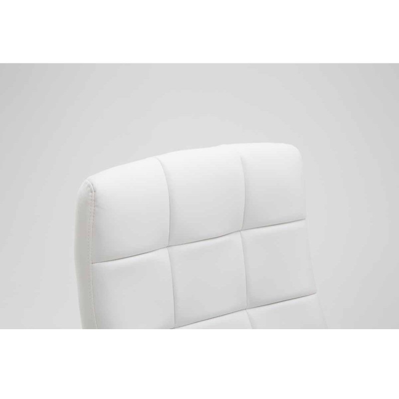 Sillón de oficina LISBOA, estrucuta metálica, en piel color Negro