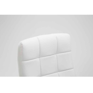 Sillón de oficina LISBOA, estrucuta metálica, en piel color Negro