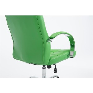 Sillón de oficina LISBOA, estrucuta metálica, en piel color Negro