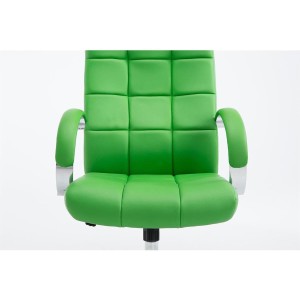 Sillón de oficina LISBOA, estrucuta metálica, en piel color Negro