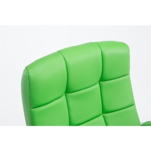 Sillón de oficina LISBOA, estrucuta metálica, en piel color Negro