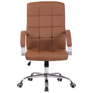 Sillón de oficina LISBOA, estrucuta metálica, en piel color Negro