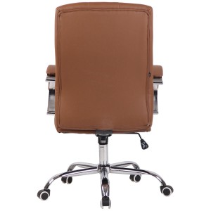 Sillón de oficina LISBOA, estrucuta metálica, en piel color Negro