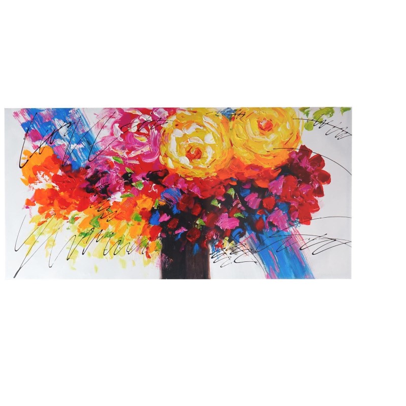 Cuadro FLORES 70x140 cm, pintado a mano al óleo