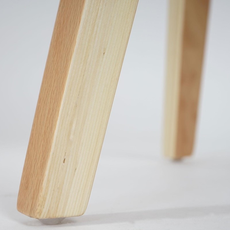 Lote 2 sillas confidente DUSTY, cuidado diseño con patas en madera de haya, en piel negra