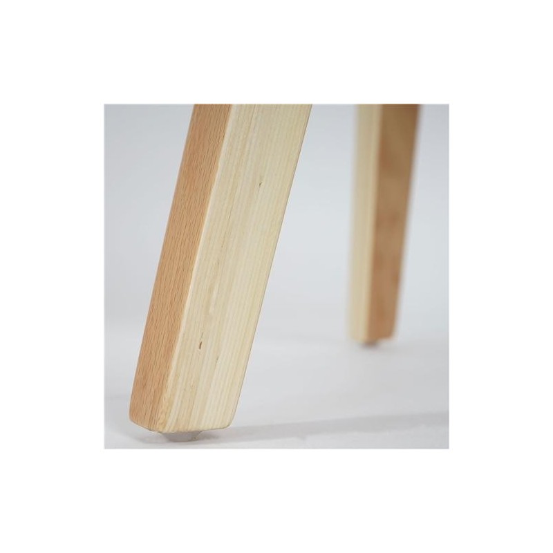 Lote 2 sillas confidente DUSTY, cuidado diseño con patas en madera de haya, en tela negra