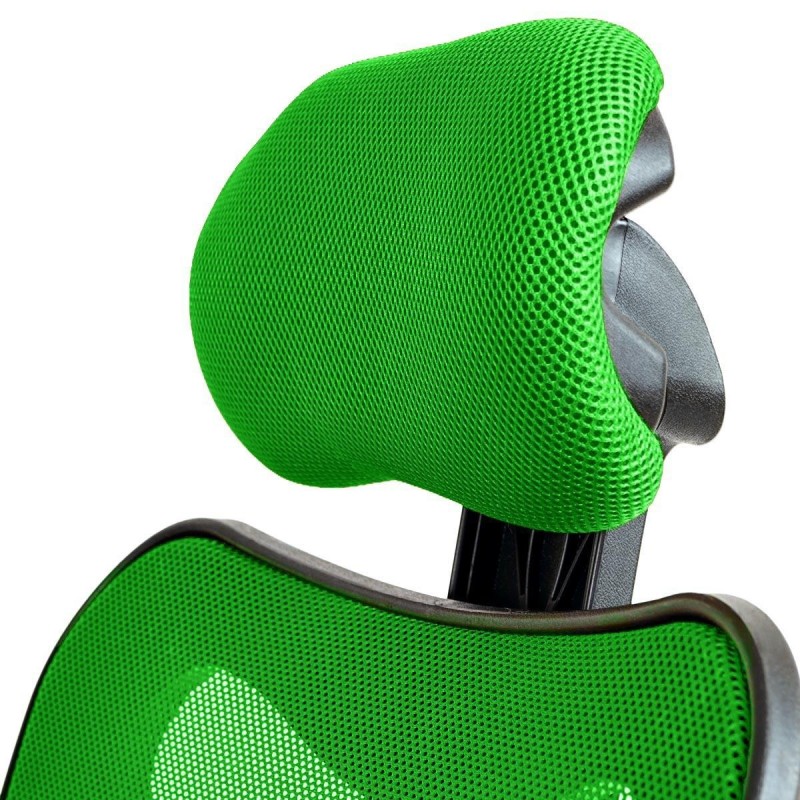 Silla Ergonómica ZELIA, soporte lumbar acolchado, base de metal, en negro