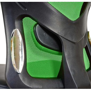 Silla Ergonómica ZELIA, soporte lumbar acolchado, base de metal, en negro