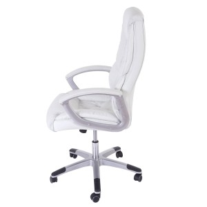 Sillón de oficina DIONE, máximo confort con grueso acolchado, en piel negra
