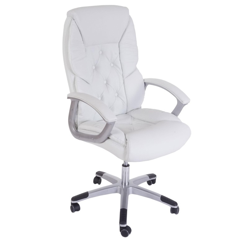 Sillón de oficina DIONE, máximo confort con grueso acolchado, en piel negra