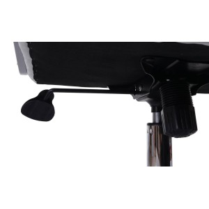 Sillón de oficina DIONE, máximo confort con grueso acolchado, en piel negra