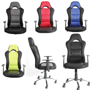 Silla gamer MICHIGAN en polipiel negra