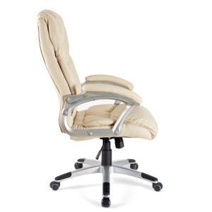 Sillón de oficina BALTIMORE, en piel color negro