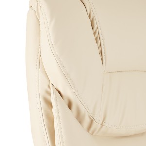 Sillón de oficina BALTIMORE, en piel color negro