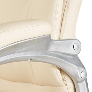 Sillón de oficina BALTIMORE, en piel color negro