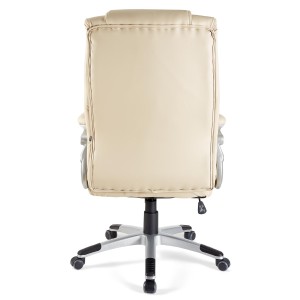 Sillón de oficina BALTIMORE, en piel color negro