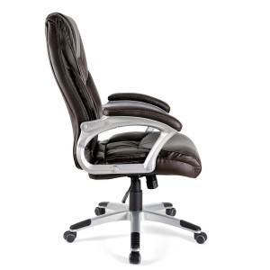 Sillón de oficina BALTIMORE, en piel color negro