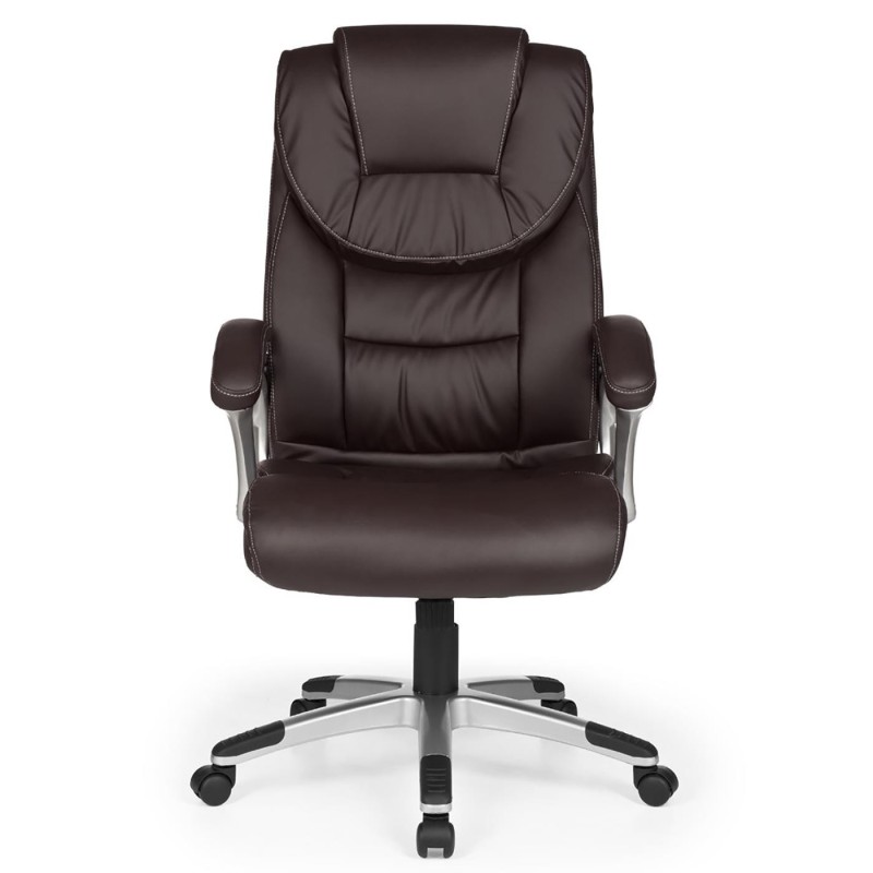 Sillón de oficina BALTIMORE, en piel color negro