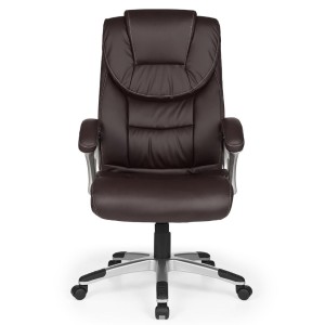 Sillón de oficina BALTIMORE, en piel color negro