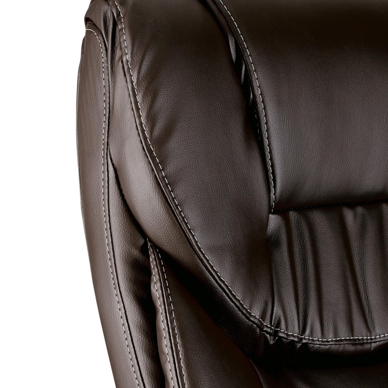 Sillón de oficina BALTIMORE, en piel color negro