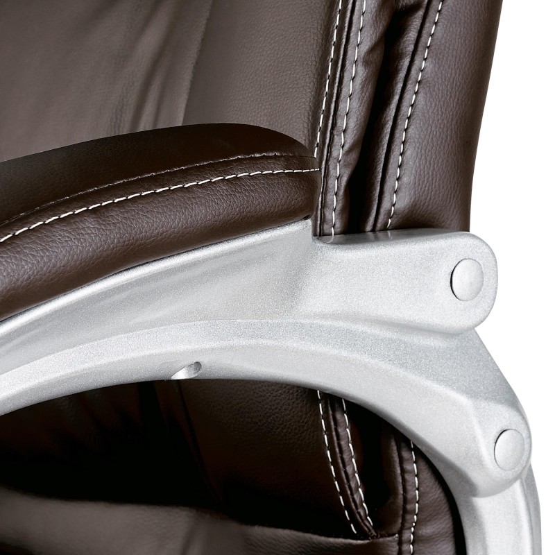 Sillón de oficina BALTIMORE, en piel color negro