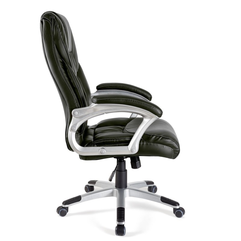 Sillón de oficina BALTIMORE, en piel color negro