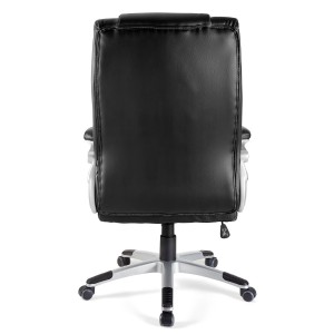 Sillón de oficina BALTIMORE, en piel color negro