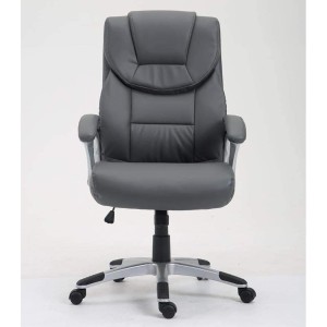 Sillón de oficina BALTIMORE, en piel color negro