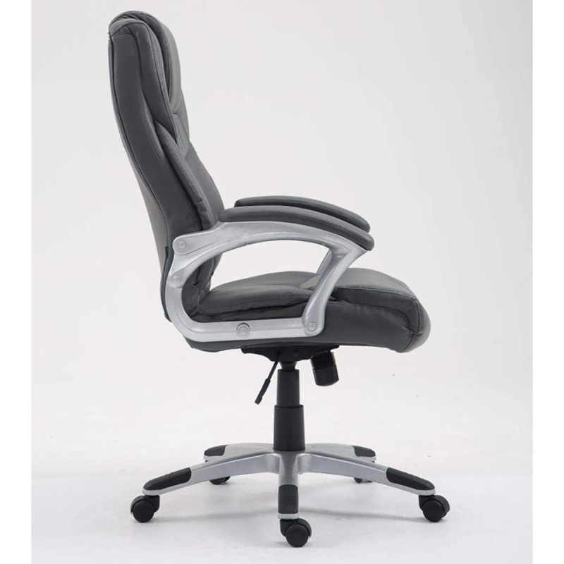 Sillón de oficina BALTIMORE, en piel color negro