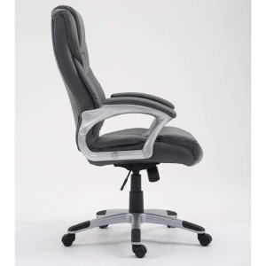 Sillón de oficina BALTIMORE, en piel color negro