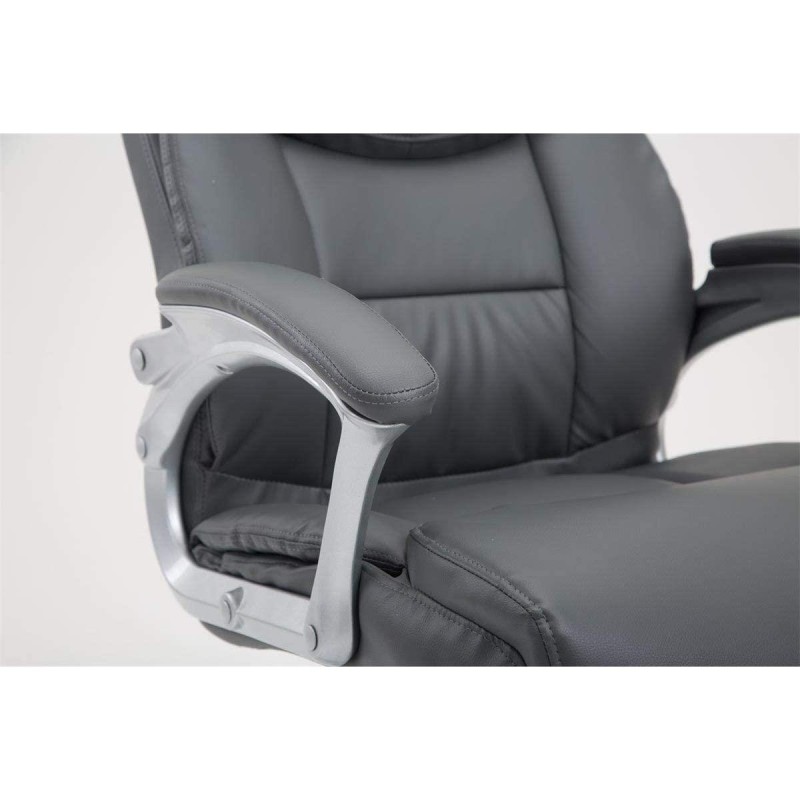 Sillón de oficina BALTIMORE, en piel color negro