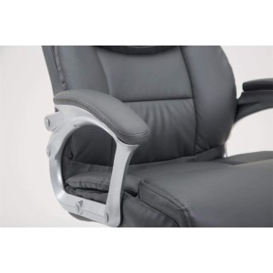 Sillón de oficina BALTIMORE, en piel color negro