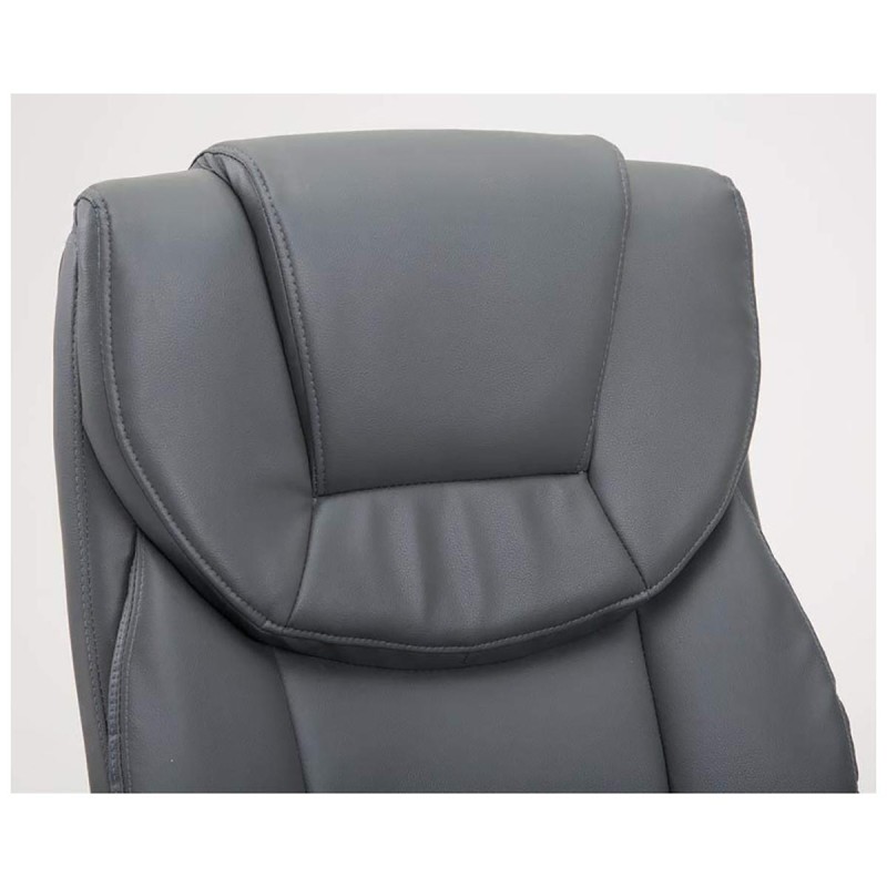 Sillón de oficina BALTIMORE, en piel color negro