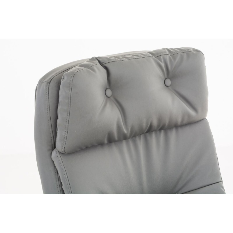 Sillón de oficina TAMPA, gran acolchado, reclinable, piel color negro