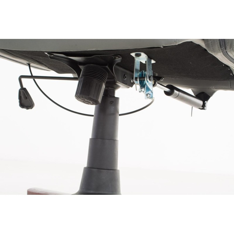 Sillón de oficina TAMPA, gran acolchado, reclinable, piel color negro