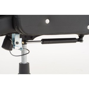 Sillón de oficina TAMPA, gran acolchado, reclinable, piel color negro