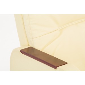 Sillón de oficina TAMPA, gran acolchado, reclinable, piel color negro