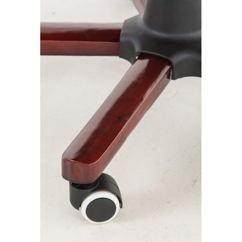 Sillón de oficina TAMPA, gran acolchado, reclinable, piel color negro