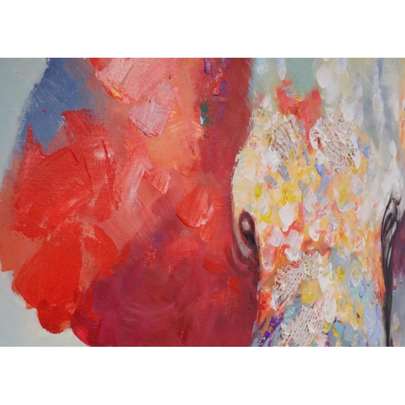 Cuadro ELEFANTE 140x70x3,5 cm, pintado a mano al óleo